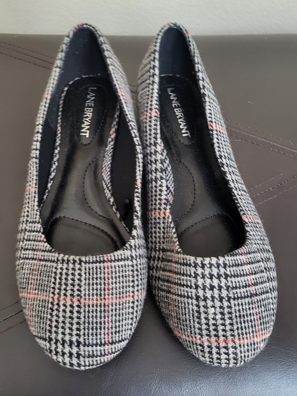 Lane Bryant Plaid Flats